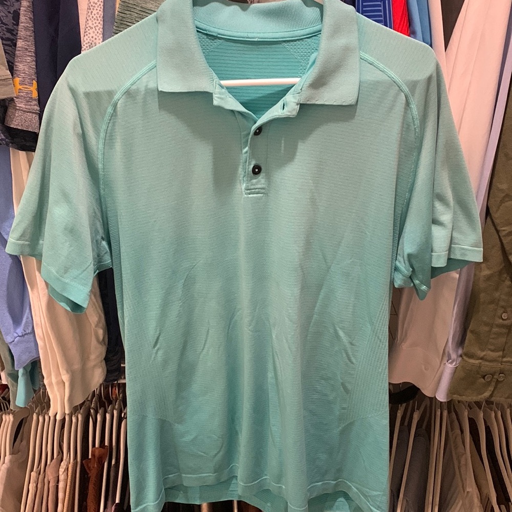 Lululemon metal vent tech polo large (Cyan)